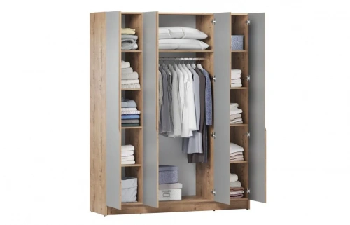 Шкаф Элигард AURA 4D (Дуб вотан/Дымчатый алмаз)