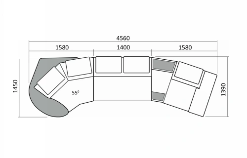 Модульный диван Петрамебель Айпетри Комфорт