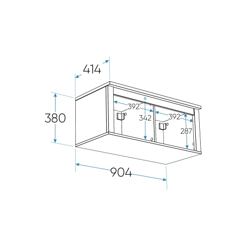 Полка навесная Новус Индустри САГА 2.08.17.140.6 (Темно-бирюзовый)