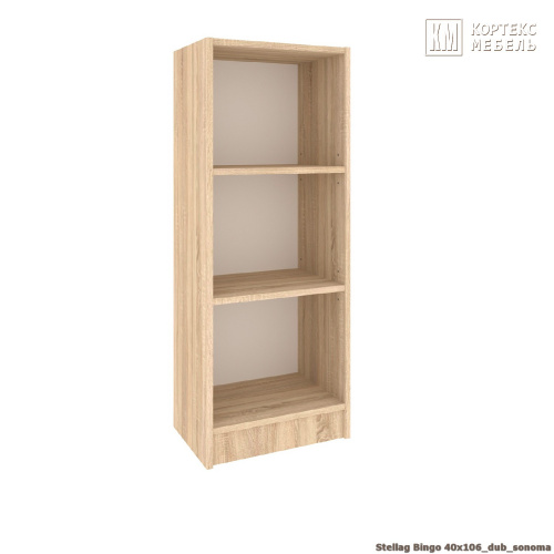 Стеллаж КортексМебель БИНГО 40х106 (Дуб сонома)