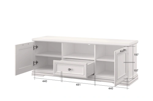 Тумба anrex SEVILLA RTV 2D1SN (Белый)
