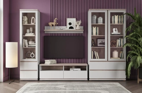 Шкаф с витриной anrex LIMA 2V2S