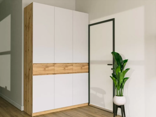 Шкаф Элигард 3 LOCARNO Дуб натуральный/Белый