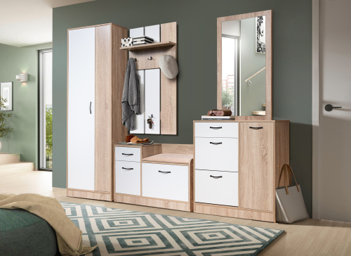 Вешалка МебельКласс Тайм-2 (Белый/Дуб сонома)