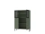 Шкаф BRW Paloma REG2W2D/140 (Черный/Дымчатый зеленый)