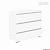 Комод Кортекс Мебель БАРИ 80-3ш (Белый/Белый/Белый)