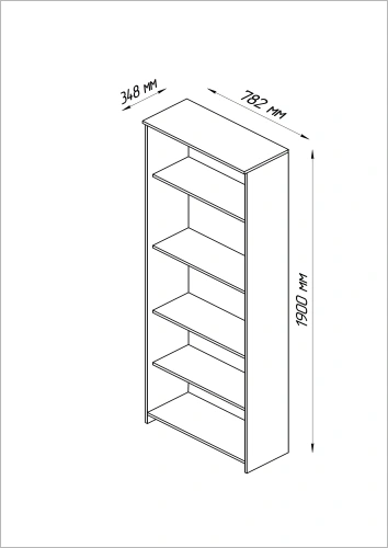 Стеллаж Новус Индустри Сириус 2.02.07.120.5 (Дуб венге)