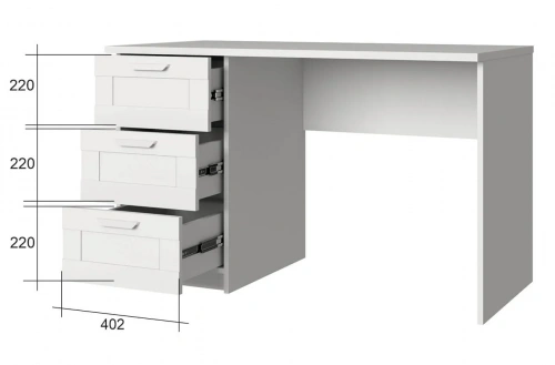 Стол письменный Anrex Скаген 3S-1 (Белый)