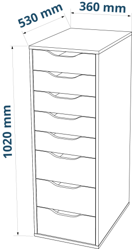 Комод Mebelain ИНГАР 8 (Белый)