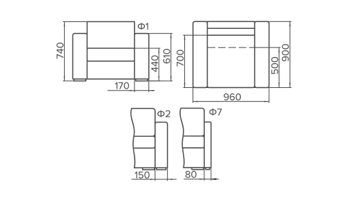 Мягкое кресло Лама-мебель Пингвин 2