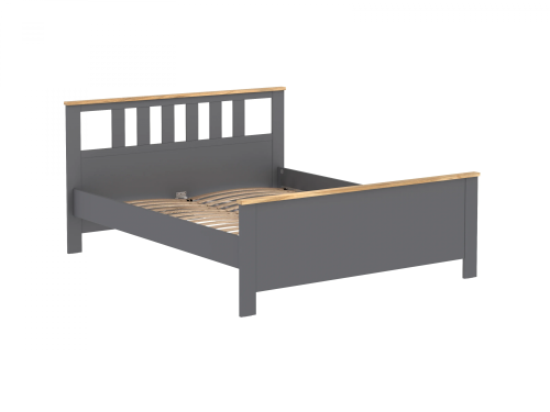 Кровать Новус Индустри Сага 2.08.04.070.15 (Серый/Ясень)