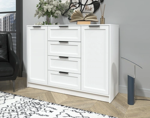 Тумба Интерлиния Концепт КТ-Т140 Тренд (Белый платинум/Белый)