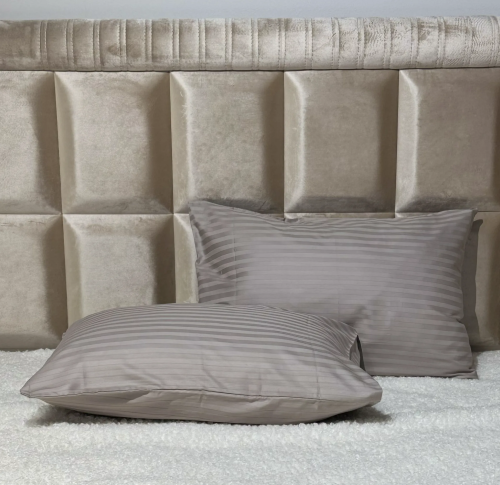 Комплект наволочек 70*50 страйп-сатин (Латте) 