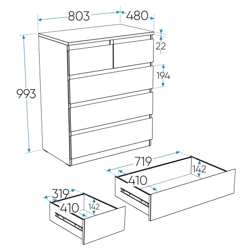 Комод Новус Индустри Мальта 2.05.02.080.3 (Сонома)
