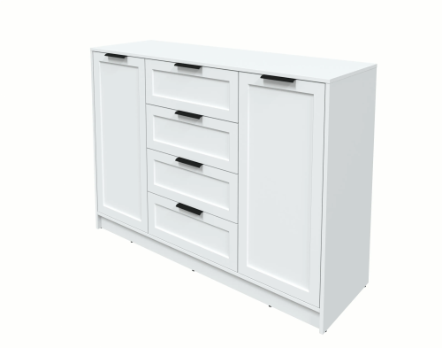 Тумба Интерлиния Концепт КТ-Т140 Тренд (Белый платинум/Белый)