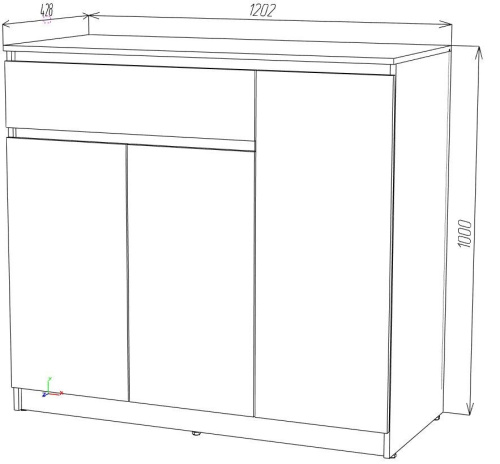 Тумба ЭЛИГАРД LOCARNO тип 3 Дуб монтерей/Персидский жемчуг