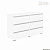 Комод Кортекс Мебель БАРИ 120-6ш (Белый/Белый/Белый)