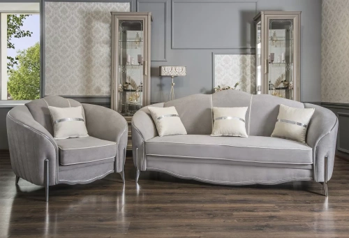 Диван-кровать ЭРА Gravita 3-х местный Серый серебро