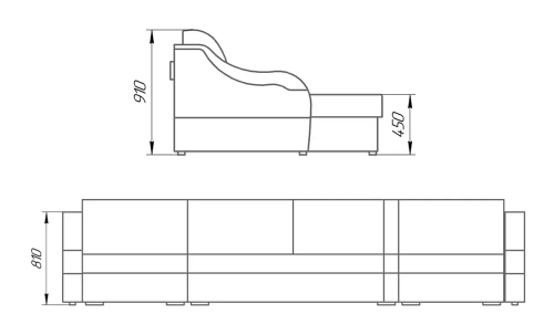 Угловой диван Лама-мебель Денвер 2Н XL
