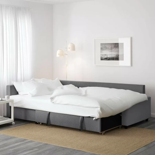 Угловой диван-кровать TOIVO SKIFTEBO dark grey