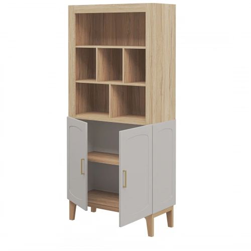 Шкаф комбинированный Мебель-Неман Танаро МН-058-03 (Кашемир/Гикори рокфорд натуральный)