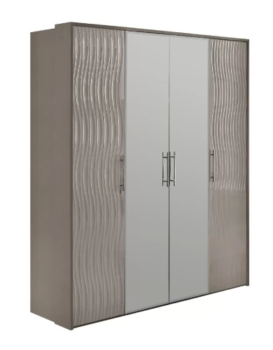 Шкаф ЭРА Gravita 4-дверный Серый камень глянец