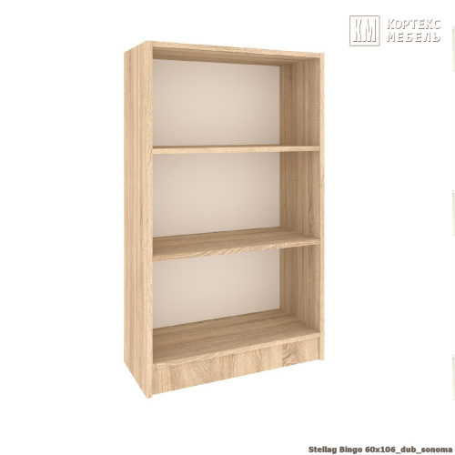 Стеллаж КортексМебель БИНГО 60х106 (Дуб сонома)