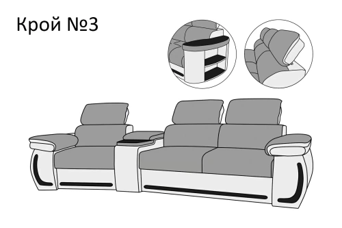 Модульный диван Петрамебель Айпетри Люкс