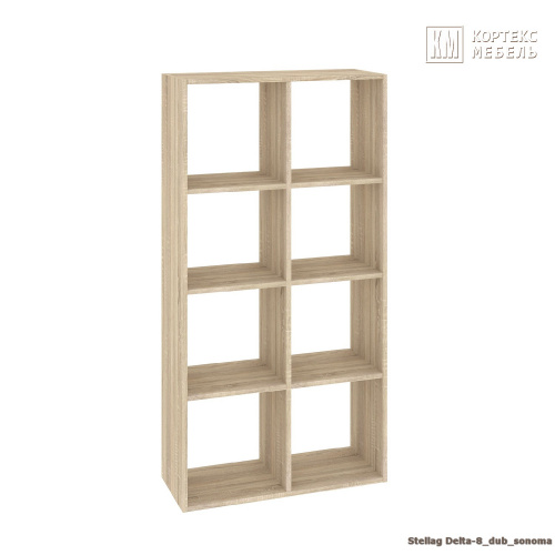 Стеллаж КортексМебель ДЕЛЬТА-8 71х140 (Дуб сонома)