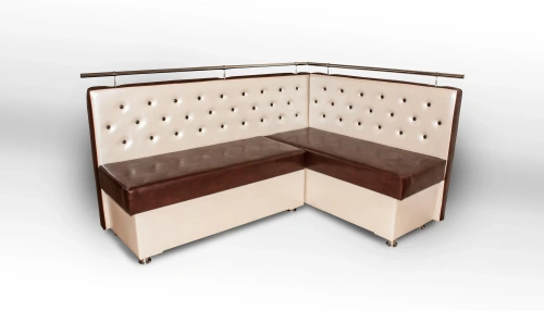 Кухонный угловой диван АркаСтан Визит 3 130 * 180 на пуговицах