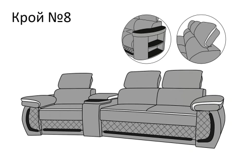 Модульный диван Петрамебель Айпетри Люкс