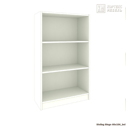 Стеллаж КортексМебель БИНГО 60х106 (Белый)